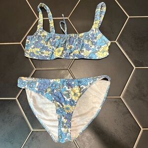Blue floral swimsuit